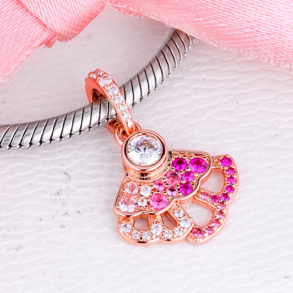 Armband Pink Fan Rose Beads 925 Sterling Silver Smycken bce8 | Fyndiq