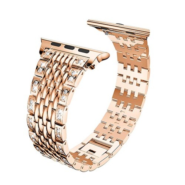 Rem För Apple Watch 4 5 6 SE 40mm Lyx Diamant Rostfri