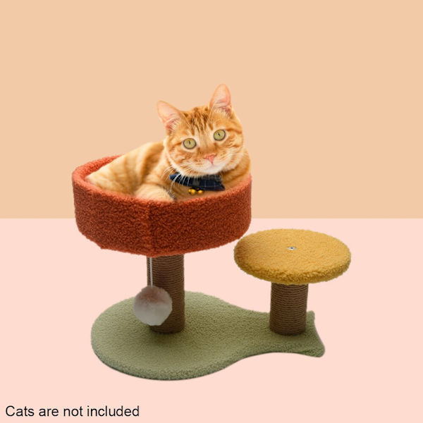 Kattklätterställning, kattsand, kattträd, katt i flera lager