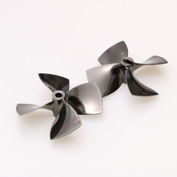 Modell Båt Svart Propeller 4-bladig Zink Alloy Propeller