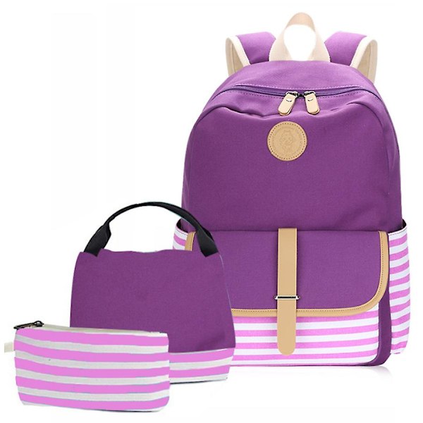 3st Pojkar Flickor Ryggsäck Skolväska Cooler Lunch Box Penna