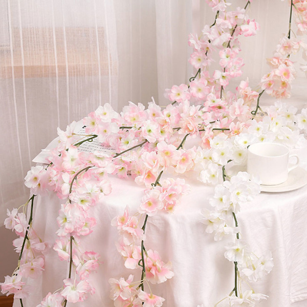 4st konstgjorda körsbärsblommor bröllopsgirland murgröna