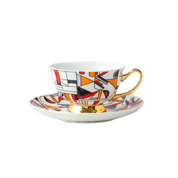 Kaffekopp och fat Brittiskt Afternoon Tea Cup Maträtt Set