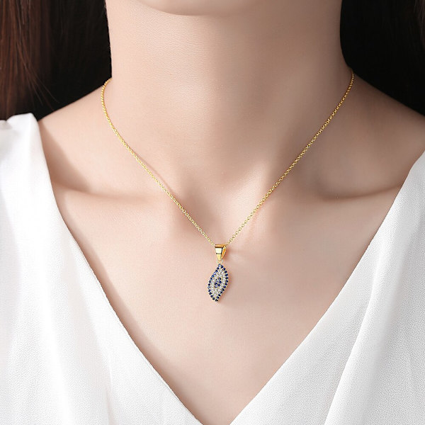 Modehalsband för kvinnor Statement Turkish Evil Eye 925