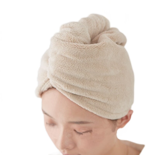 1st Cap Mikrofiberhandduk med badmössa för snabbtorkande Khaki