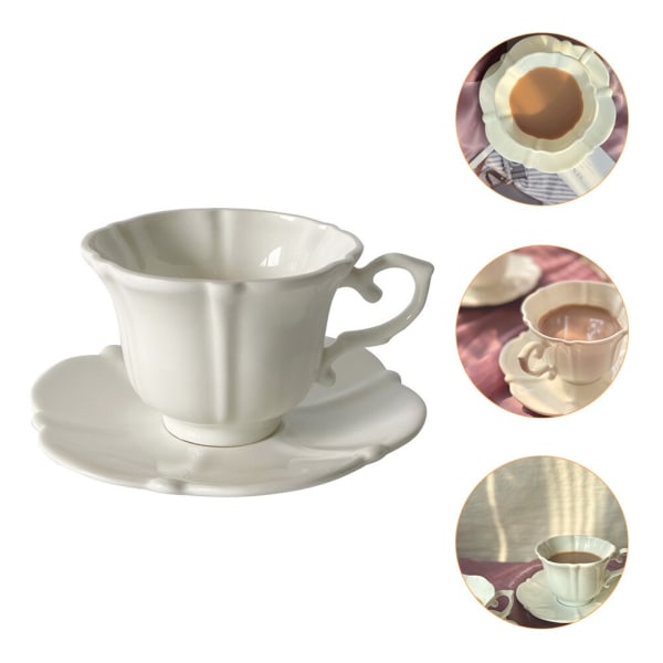 1 Set Porslin kaffekopp med fat Kit Afternoon Tea Cup