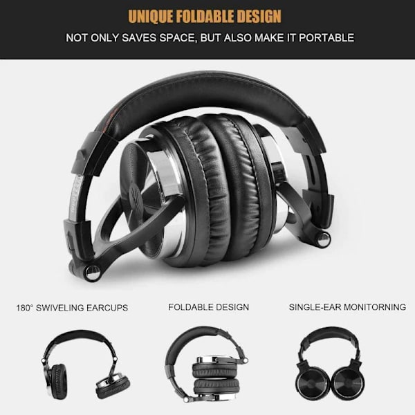 Oneodio Over Ear-hörlurar Hifi Studio DJ-hörlurar med kabel