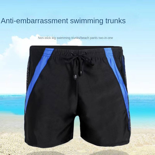 Lösa badbyxor för män i Plusstorlek, Antireflex hög elastisk Red XXXXXL