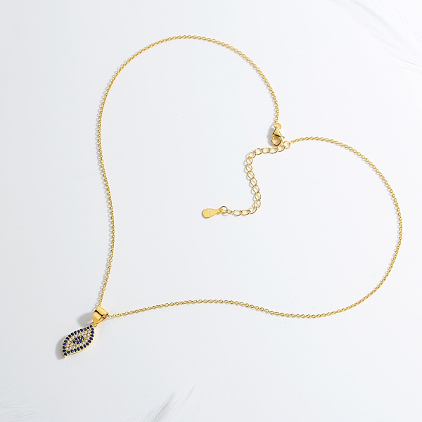 Modehalsband för kvinnor Statement Turkish Evil Eye 925