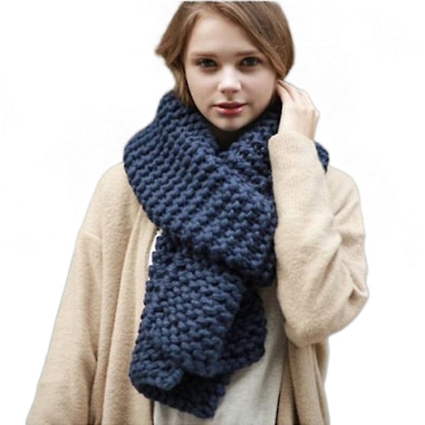 Imitation Cashmere Vinter Halsduk för kvinnor Tjock Ren Färg