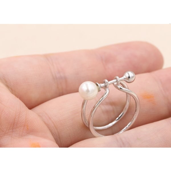 925 sterling silver ringar för kvinnor pärlsmycken mikrofon