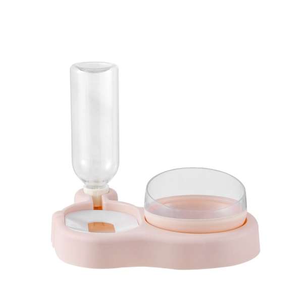 Plastmatningsskål för husdjur, enkel, bekväm och praktisk Pink