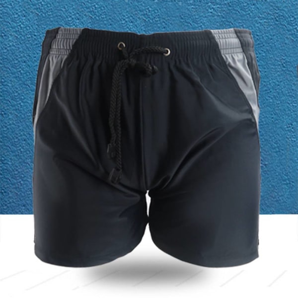 Lösa badbyxor för män i Plusstorlek, Antireflex hög elastisk Red XXXXXL