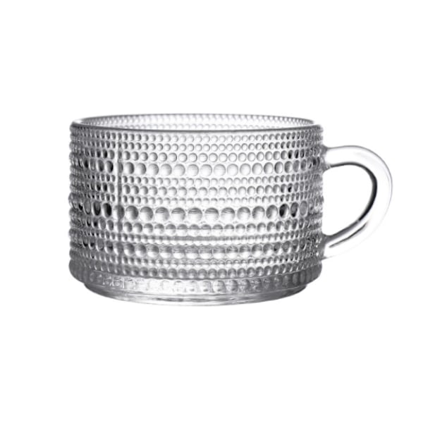 450ml Nordic glasmugg Transparent handgreppskopp för kaffe