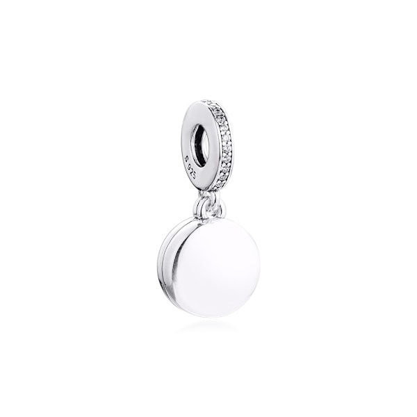 Pärlor Armband Sparkling Red Disc Double Dangle Charms 925