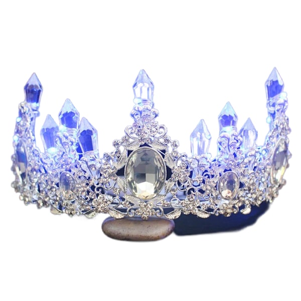 1 ST Legering Hand Set Rhinestone Crystal Pillar LED Lysande
