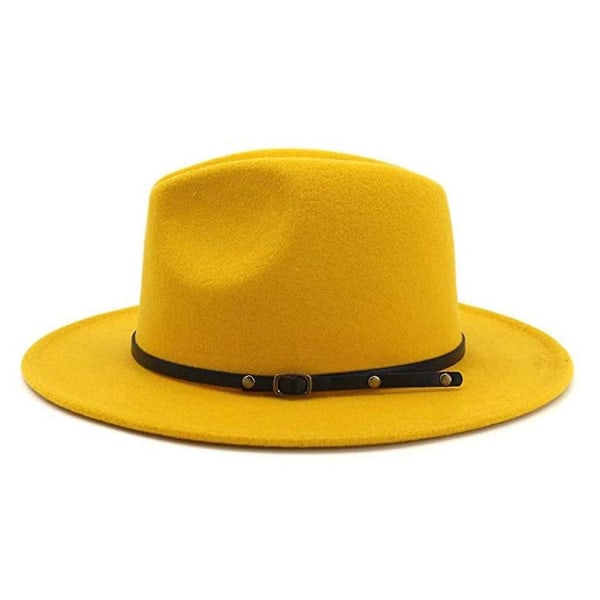 Vintage solid färg filt vid brätte Bowler Fedora Hatt