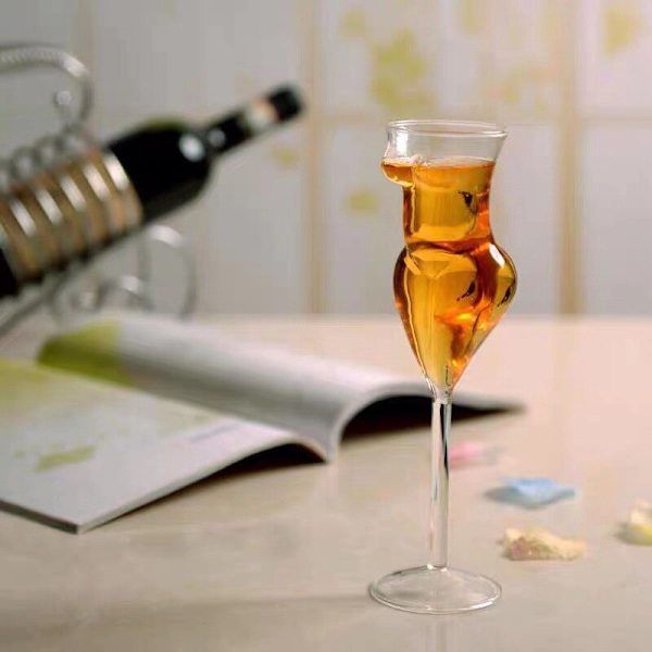 Nordic Body Transparent Glas Dekoration Rom Bägare Cocktail