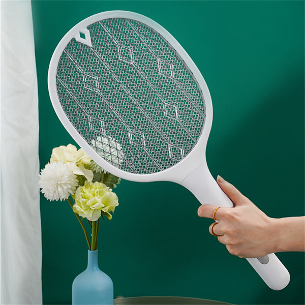 Yttre Ni-Zink-järn Mesh Electric Mosquito Racer, USB Green