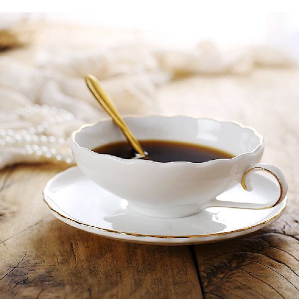 Enkel Fine Bone Keramikkopp Vit Nordic Travel Tea Coffee