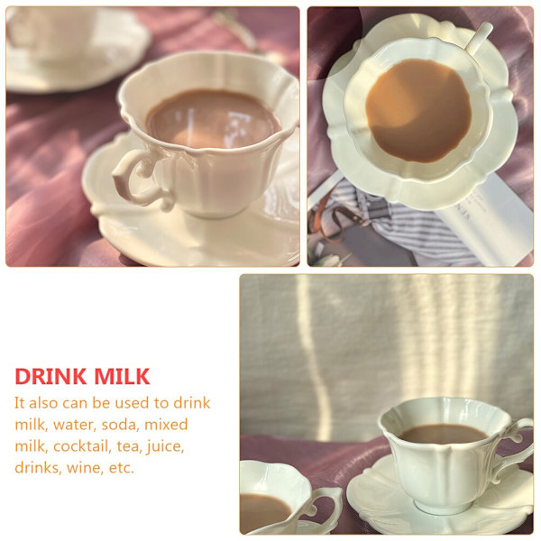1 Set Porslin kaffekopp med fat Kit Afternoon Tea Cup