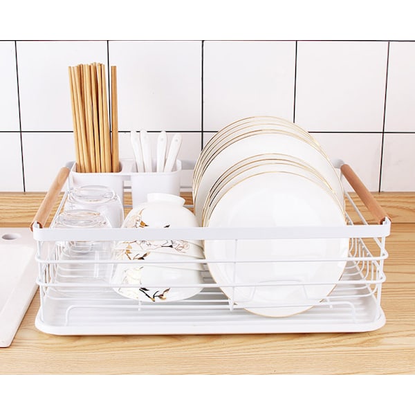 Metalltallrik Dish Drainer Rack Diskar Chopstick Hållare Nordic