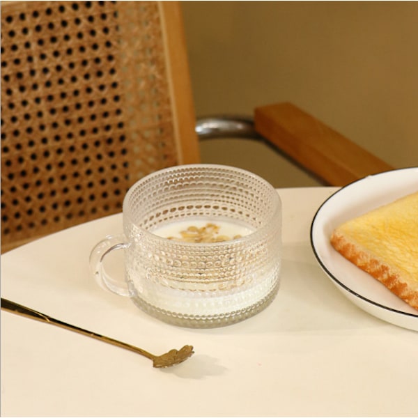 450ml Nordic glasmugg Transparent handgreppskopp för kaffe