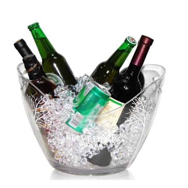 Transparent 8L plastishinkbar vintrågvatten