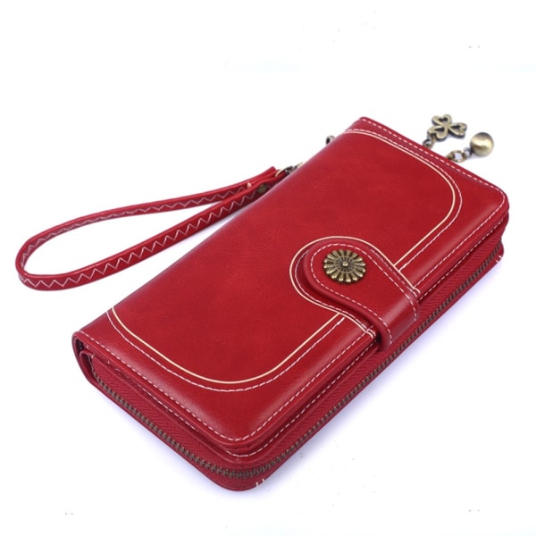 PU Pickup Bag, Multi-card Multi-funktion för småpengar Orange