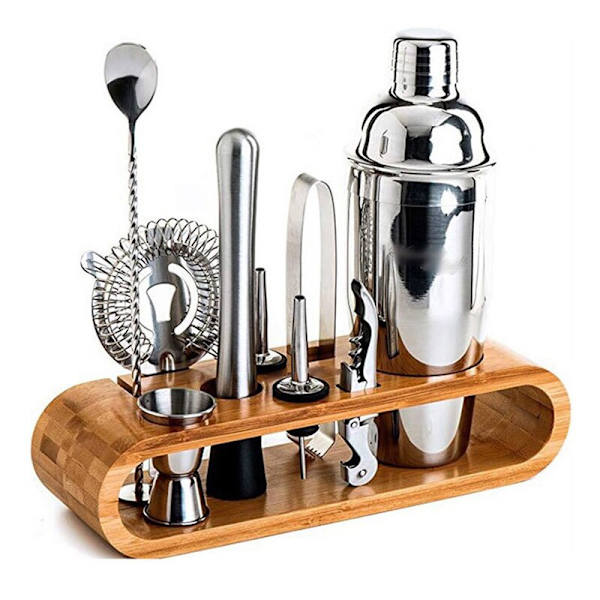 10 delar Cocktail Shaker Set 750ML Kit Bartender Kit Shakers