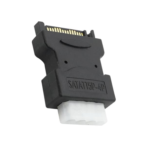 Computerstrømstik SATA 15-ben til IDE 4-ben adaptere Pladsbesparende ABS