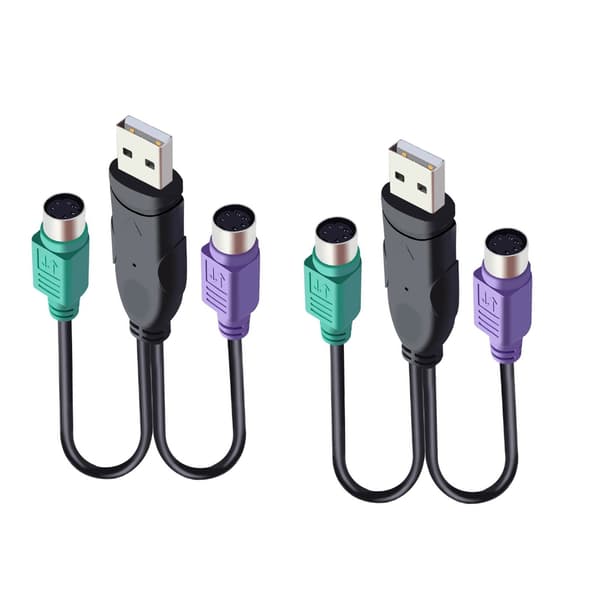 2kpl USB A - kaksoisliitin 2 naarasadapterikaapeli laitteille universaali