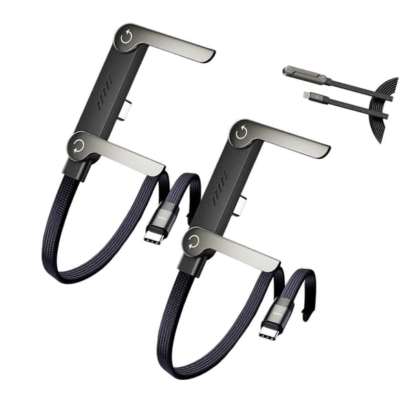 2-pack Laddkablar med Ergonomisk TERM-länk för Spel och Streaming