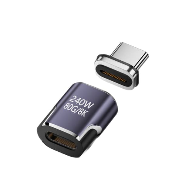 Type C hann til hunn-omformer bærbar USB C magnetisk adapterkontakt