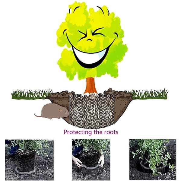 Trådstickade grönsaksblommor växtskydd växtrotpåsar korgväskor 24x24inh