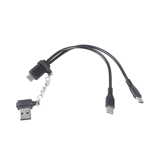 Dobbel USB CREATE Enhetskabel Kort 20cm Dobbel Enhetsladesett