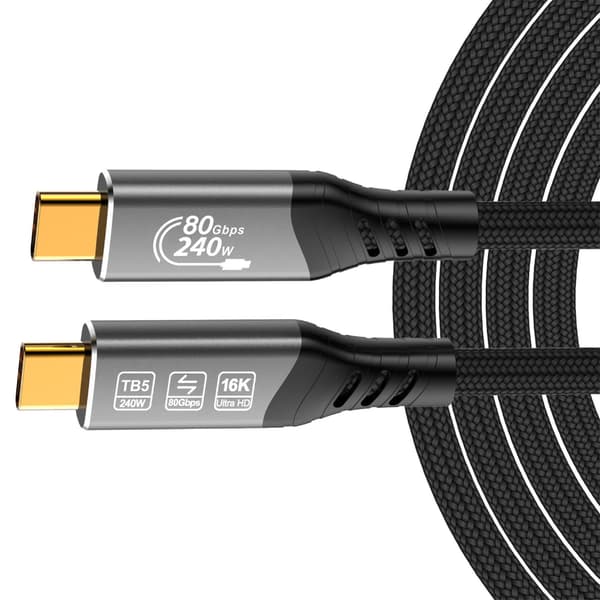 Multifunktionell 5 USB C-kabel 240W Data Laddning Video För Bärbara Datorer Enheter