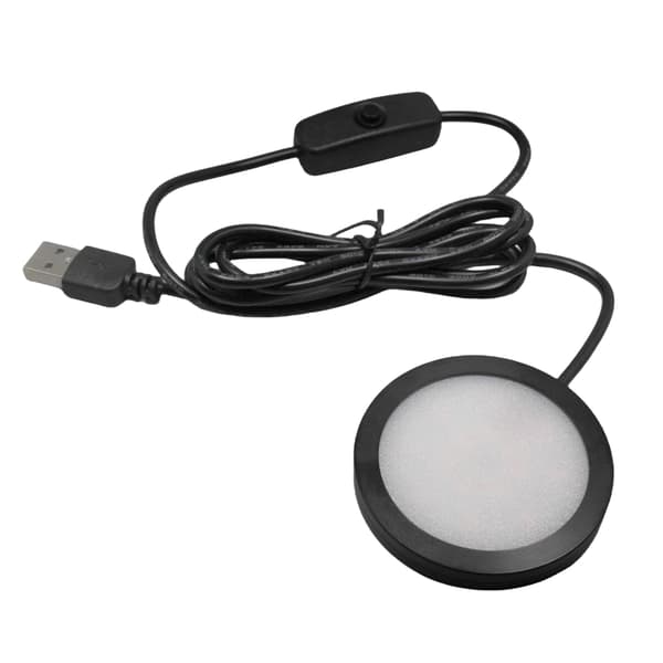 USB Strøm 5V3W LED Bordlampe Rund Base LED Underskab Puck Lys
