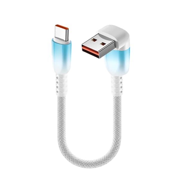 Snabbladdande Gradient USB C-kabel Kort Flätad Nylon