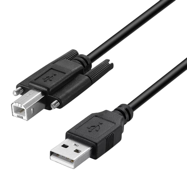 USB2.0 Type A hann til Type B hann skjermet kabel med skruepanelmontering