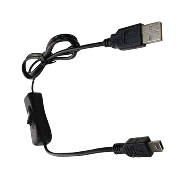 USB till Mini USB Strömkabel 3A med På/Av-brytare för Hårddisk