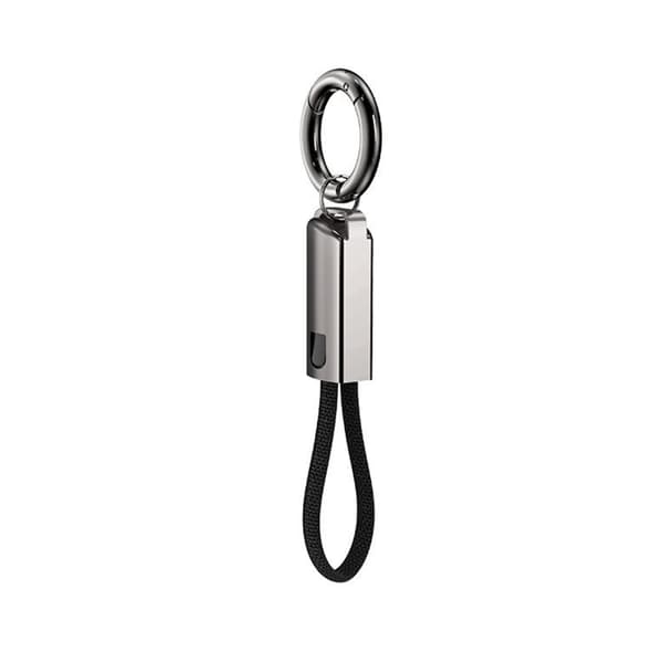 Sinklegering USB C til C hurtigladekabel Kort 16CM PD65W 3A Nøkkelring