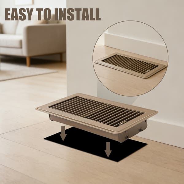 Starkt golvventilationsgaller i metall för HVAC-kanalsystem White