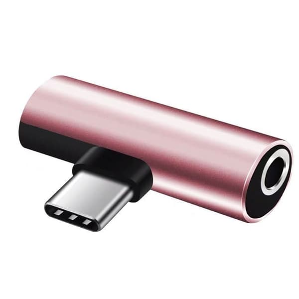 USB C til 3,5 mm hodetelefon- og laderadapter USB C til Aux-lydadapter
