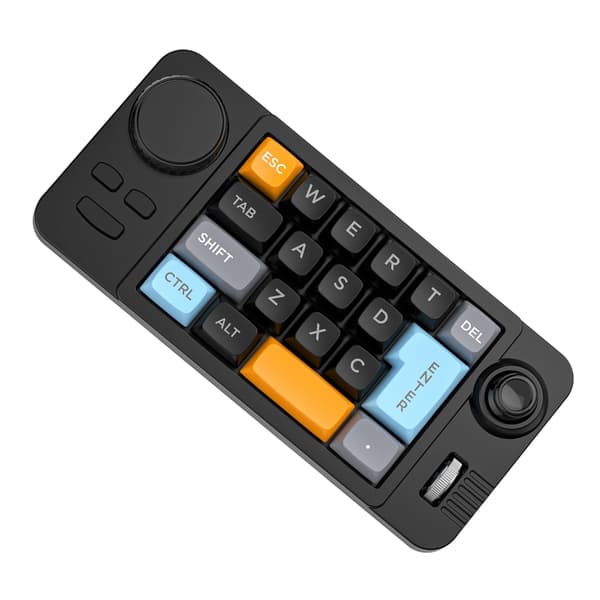19 Tangenters Mekaniskt Gamingtangentbord Programmerbar Joystick Dubbla Scrollhjul