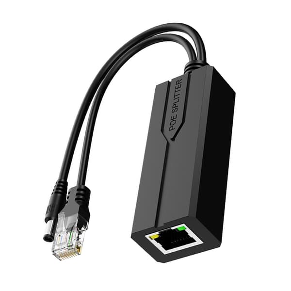 POE Splitter Adapter, der konverterer 48V POE til DC12V strøm, understøtter Gigabit