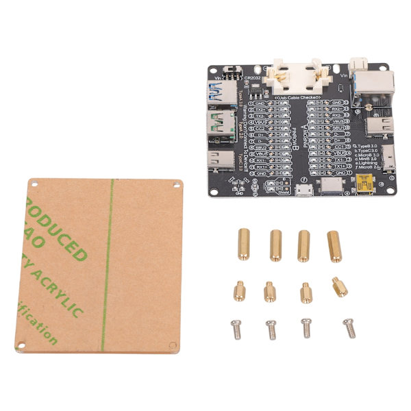LED-display USB-kabeltestare Stöder Typ C MicroB-kontakter