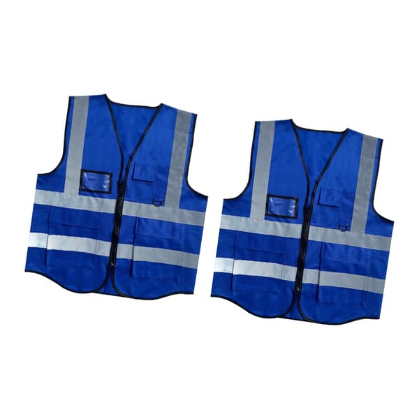 2-pack Förbättrade reflexvästar med hög synlighet, andningsbart material, slitstarka arbetskläder, justerbar passform