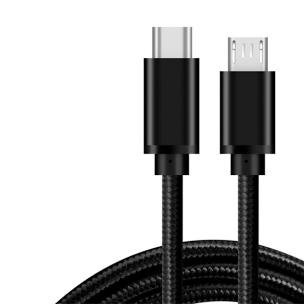 Nylon USB C til USB hurtigladekabel Rask dataoverføringskabel
