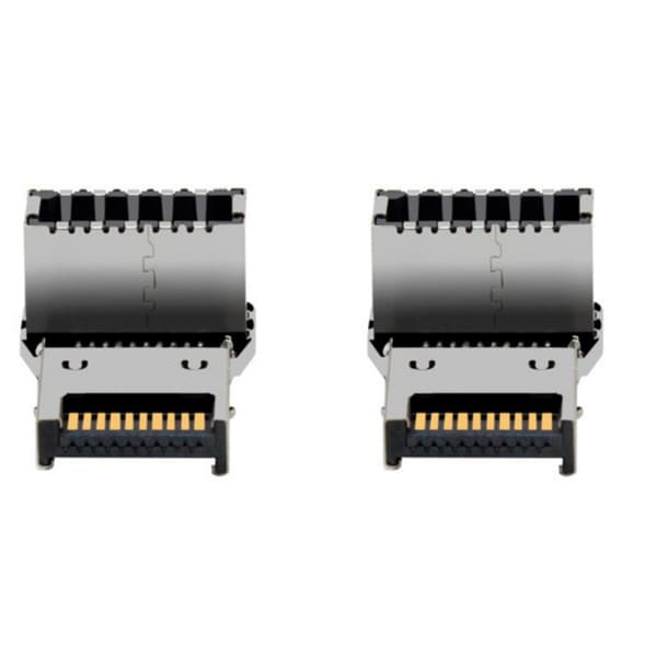 Högpresterande USB 3.2 Frontpaneladapter med 90 graders vinkeldesign